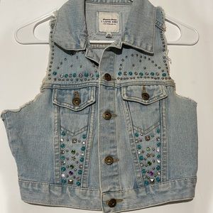 Embellished Denim vest